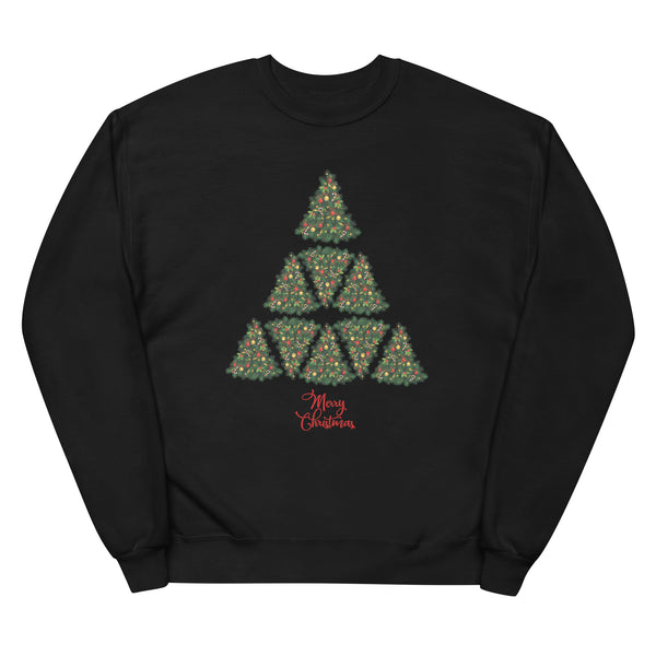 Merry Christmas - Christmas Tree -  Tree and Colorful Decoration - Unisex Fleece SweatShirt