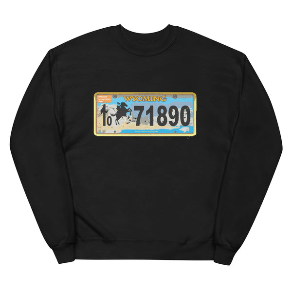 WYOMING Plate - Home Means Wyoming - Unisex Fleece SweatShirt