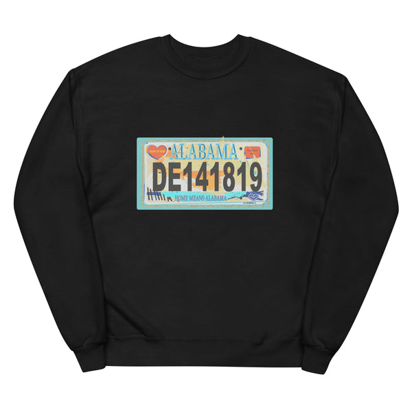 ALABAMA Plate - Home Means ALABAMA - Unisex Fleece SweatShirt