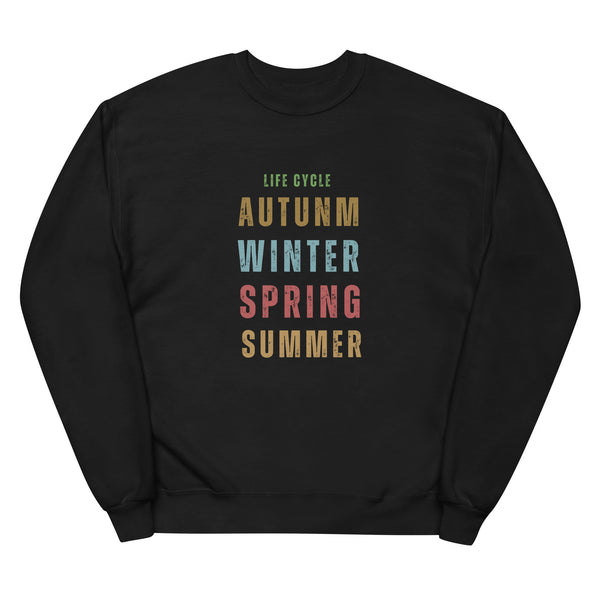 Enjoy Life Cycle - Four Seasons - Unisex Fleece SweatShirt