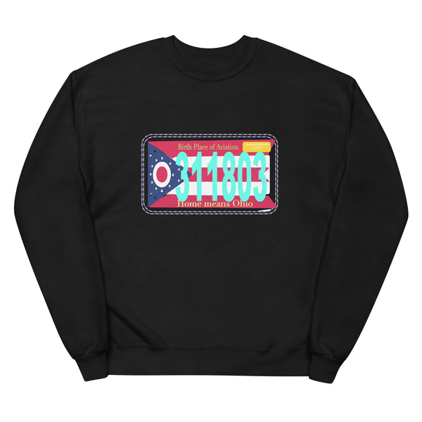 OHIO Plate - Home Means OHIO - Unisex Fleece SweatShirt