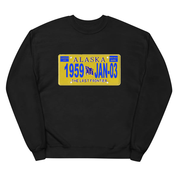 Alaska Plate - Home Means Alaska - Unisex Fleece SweatShirt