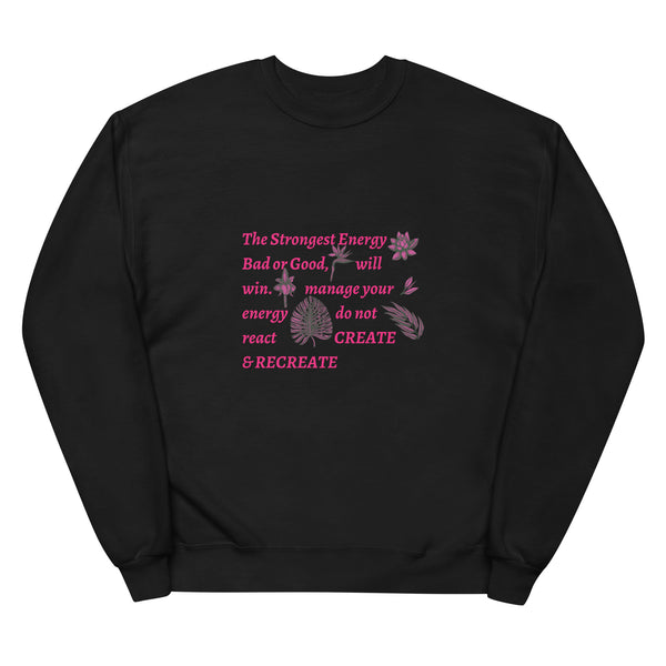 Floral Quote in Red - Unisex Fleece SweatShirt