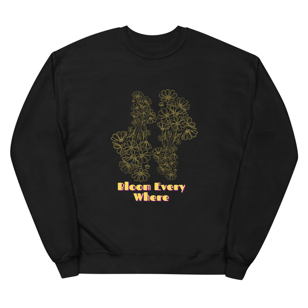 Bloom Everywhere with Yellow Flower- Unisex Fleece SweatShirt