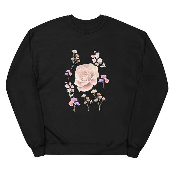 Rose and Flowers - Unisex Fleece SweatShirt