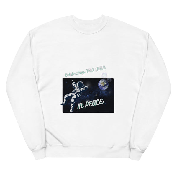 Spaceman Spacewoman - Celebrating New Year in Peace - Unisex Fleece SweatShirt