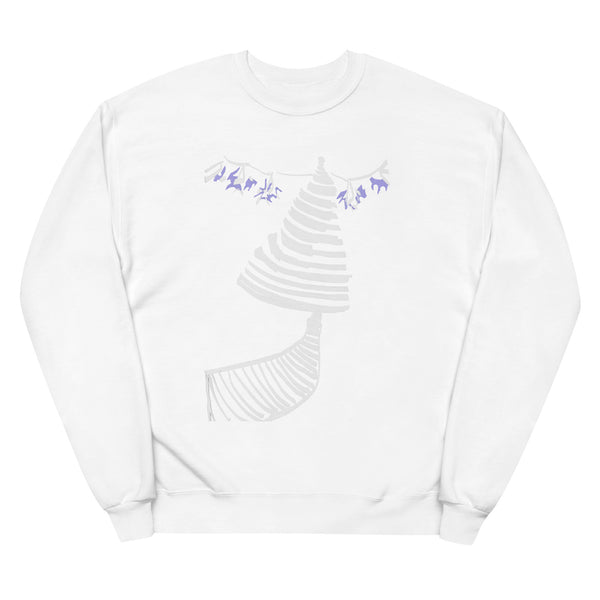 Merry Christmas Tree in Snow -  Unisex Fleece SweatShirt