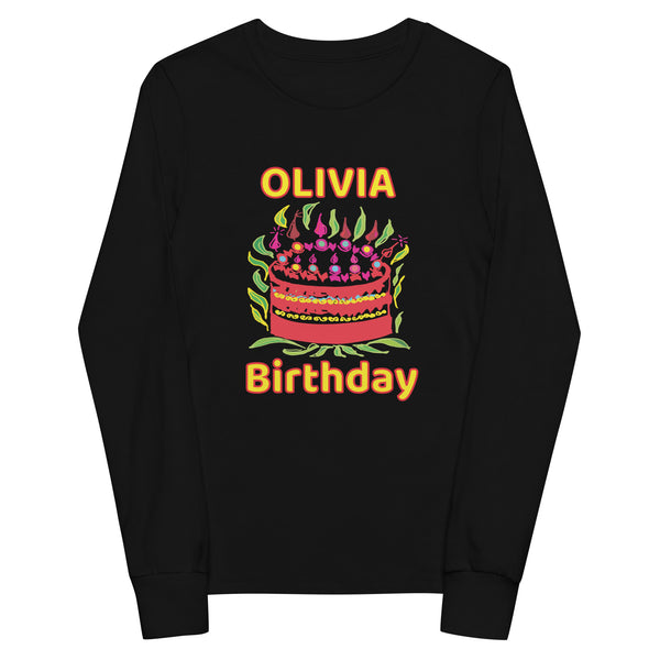 Olivia Birthday - Youth Long Sleeve Tee T-Shirt