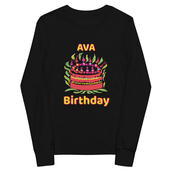 Ava Birthday - Youth Long Sleeve Tee T-Shirt